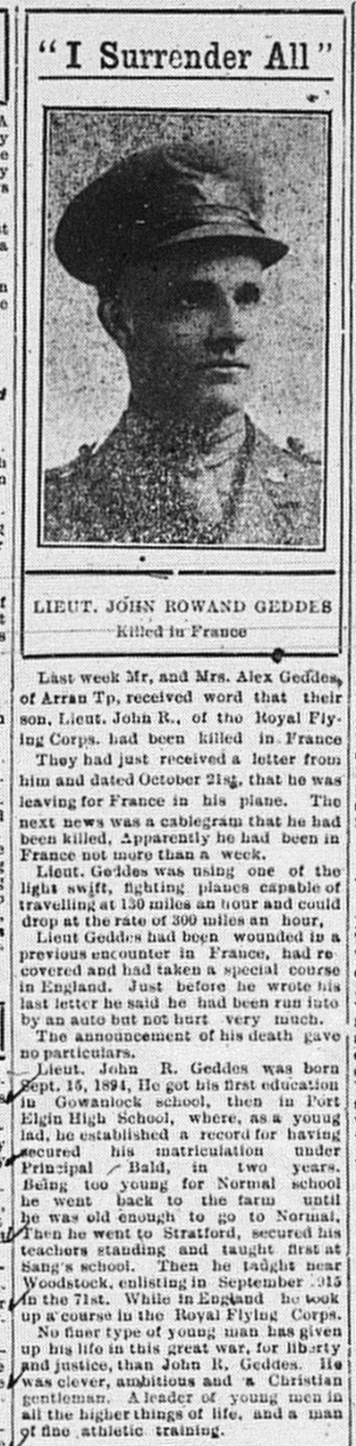 Port Elgin Times, November 14, 1917, p.1